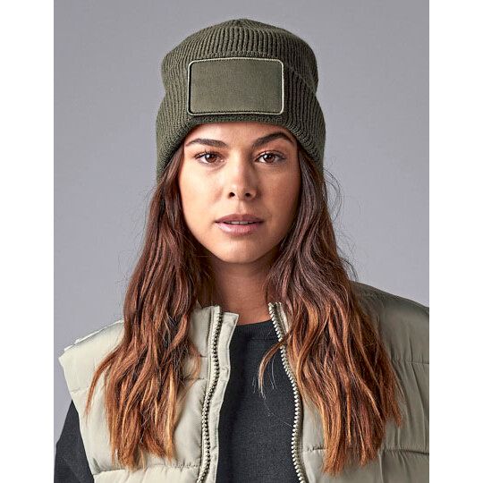 Removable Patch Thinsulate™ Beanie - military green-637