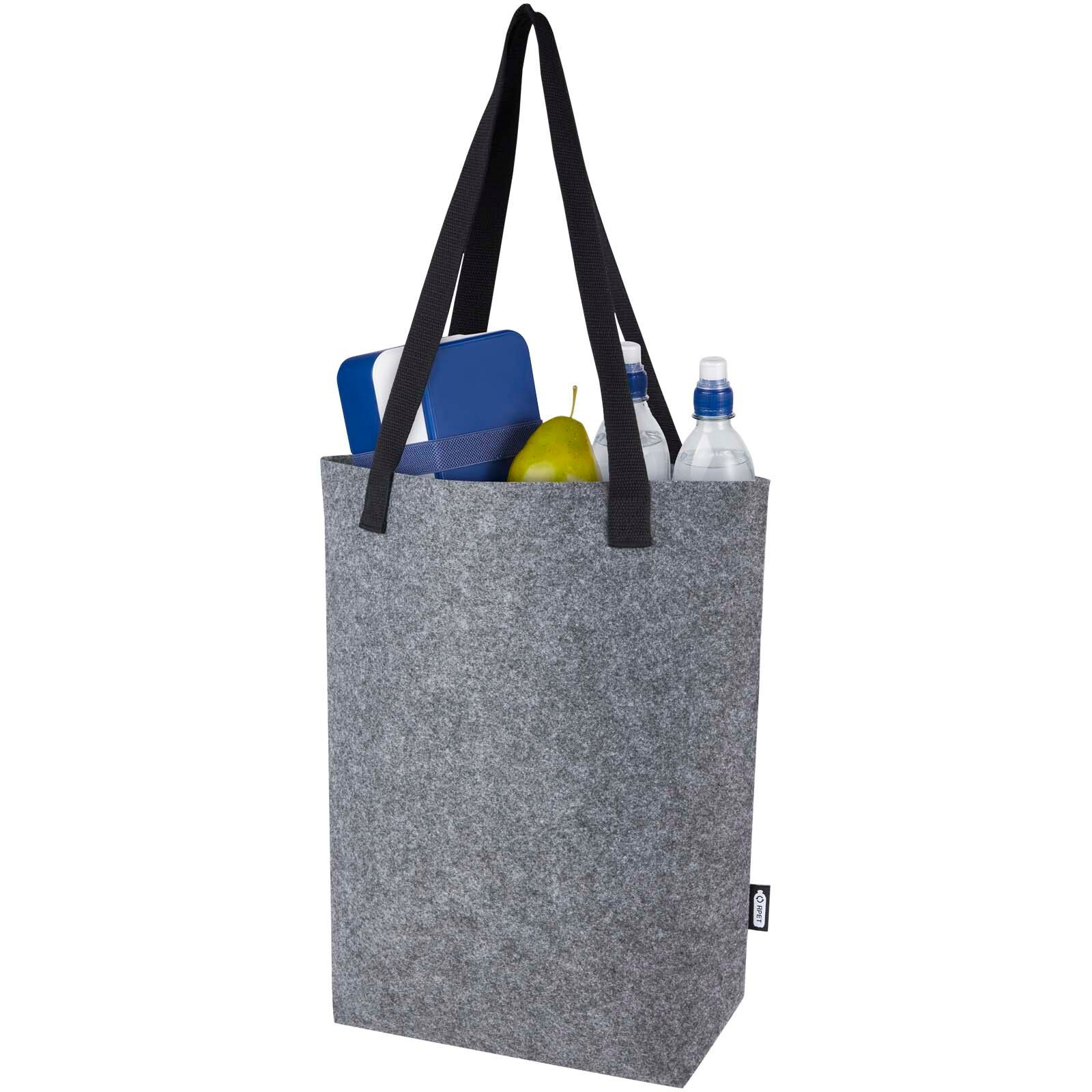 Felta Tragetasche aus GRS-recyceltem Filz mit breitem Boden 12 L - mittelgrau-455