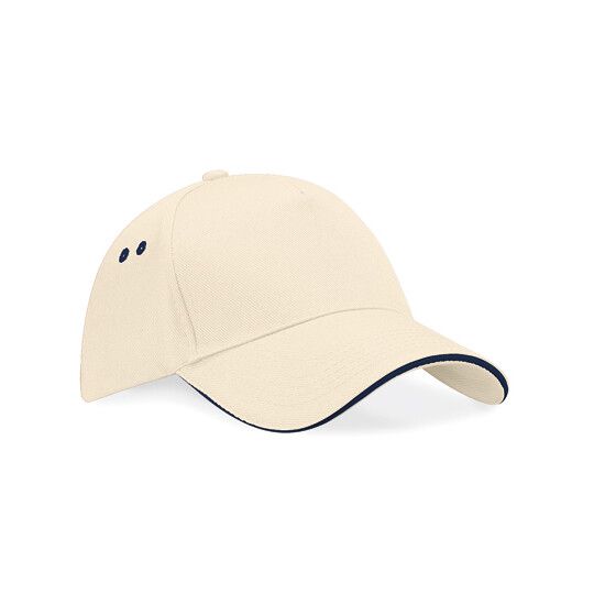 Ultimate 5 Panel Cap - Sandwich Peak - putty - french navy-492