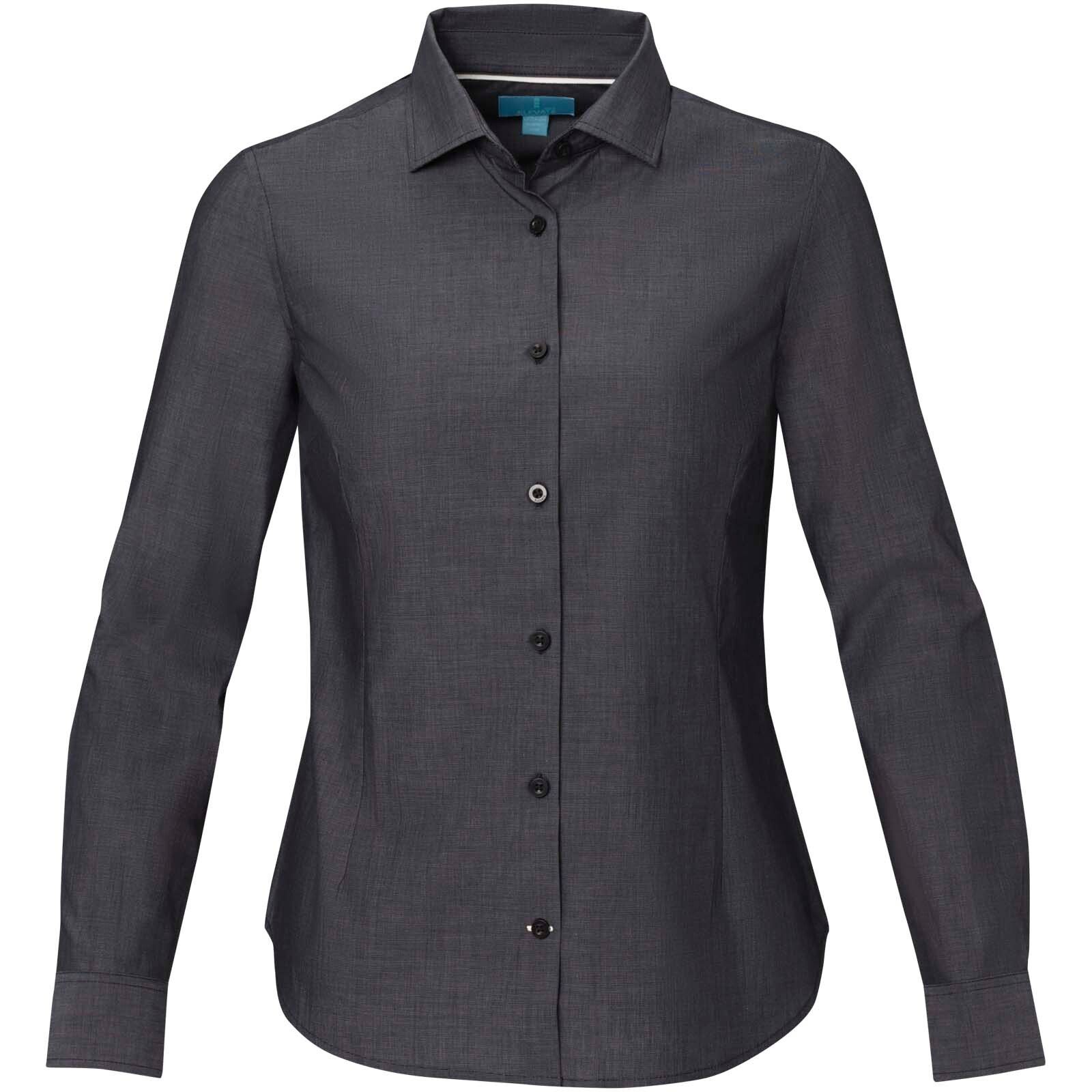 Cuprite Langarm Shirt aus Bio-Baumwolle für Damen - schwarz - L-573