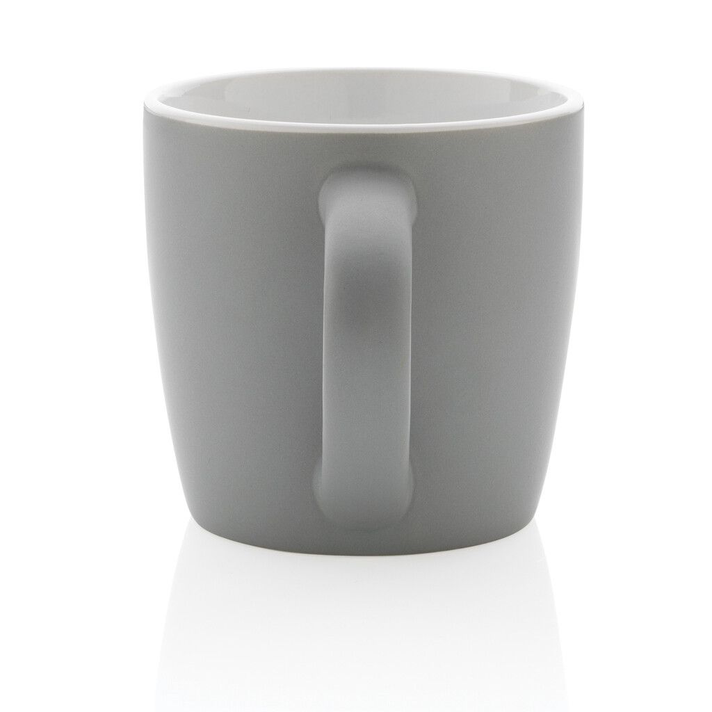 Keramiktasse innen coloriert, 300ml - grau-29
