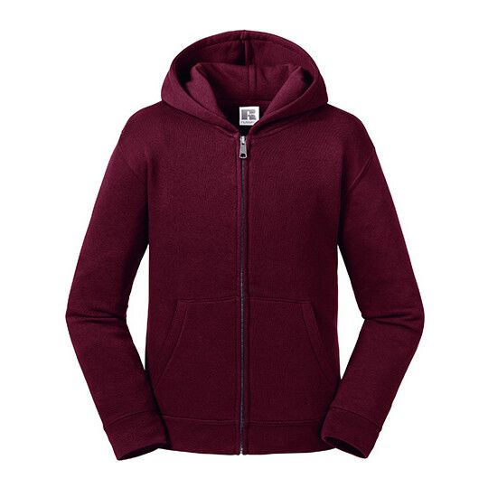 Kids Authentic Zipped Hood Jacket - burgundy - 140 (9/10)-811