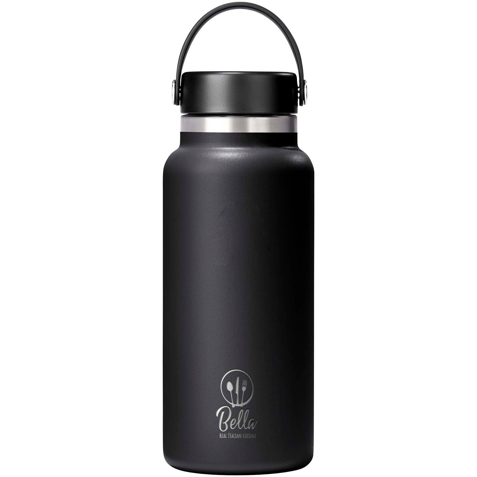 Hydro Flask Isolierte Edelstahl Trinkflasche mit breiter Öffnung 946 ml - schwarz-160