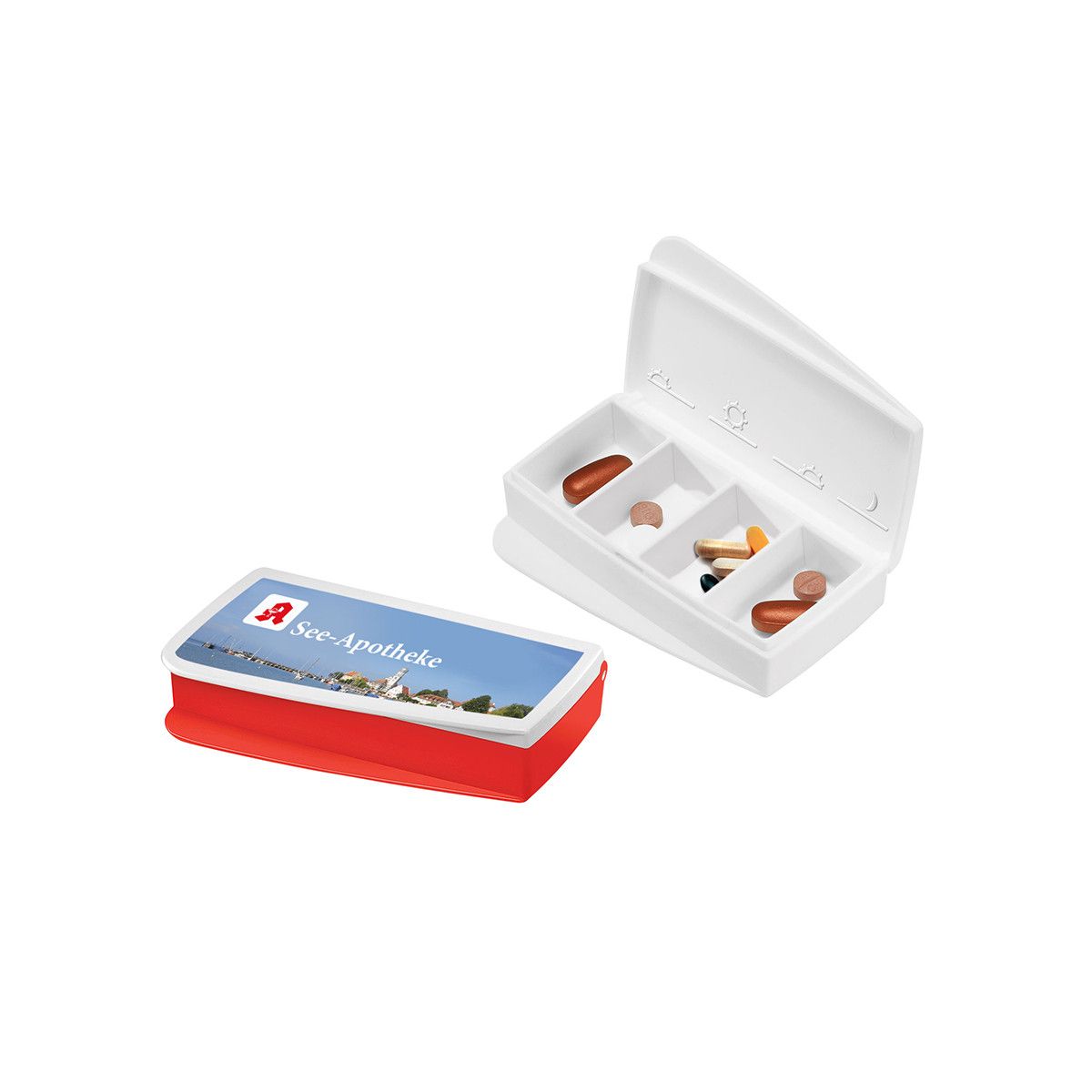 Pillendose Alpha - weiß, weiß-209