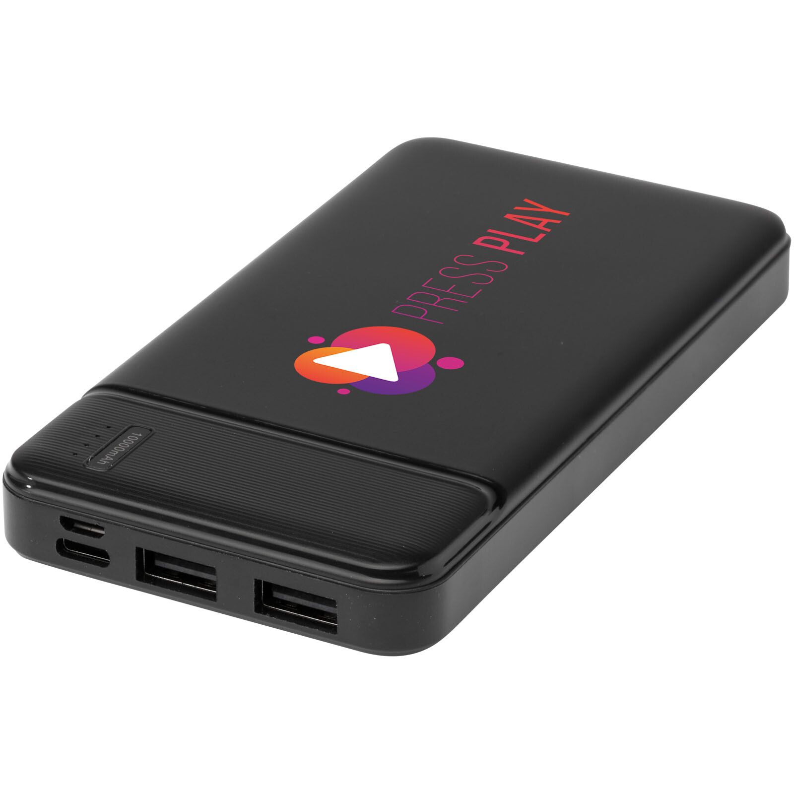 Loop 10.000 mAh Powerbank aus recyceltem Kunststoff - schwarz-989