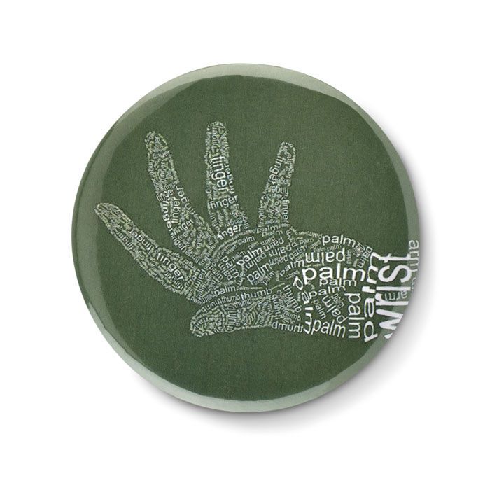 Badge mit Make-up Spiegel MIRROR - mattsilber-546