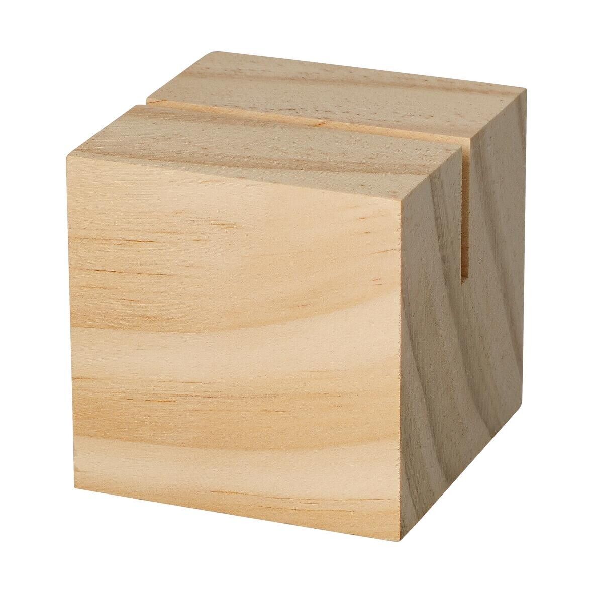 Holzmenükartenhalter Cube - natur-615