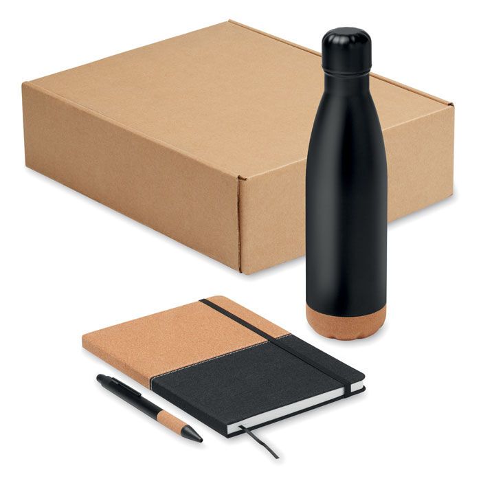 Geschenk-Set 3-teilig CADEAU - schwarz-992
