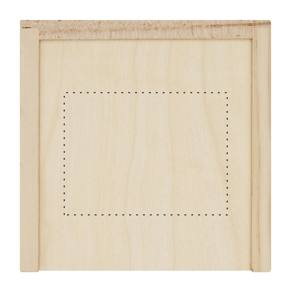 Veredelungsposition mittig auf dem Holzdeckel