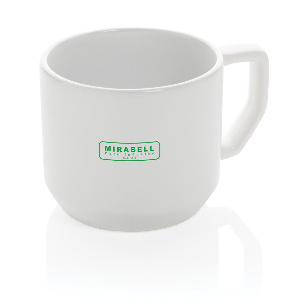 Moderne Keramiktasse, 350ml - weiß-50