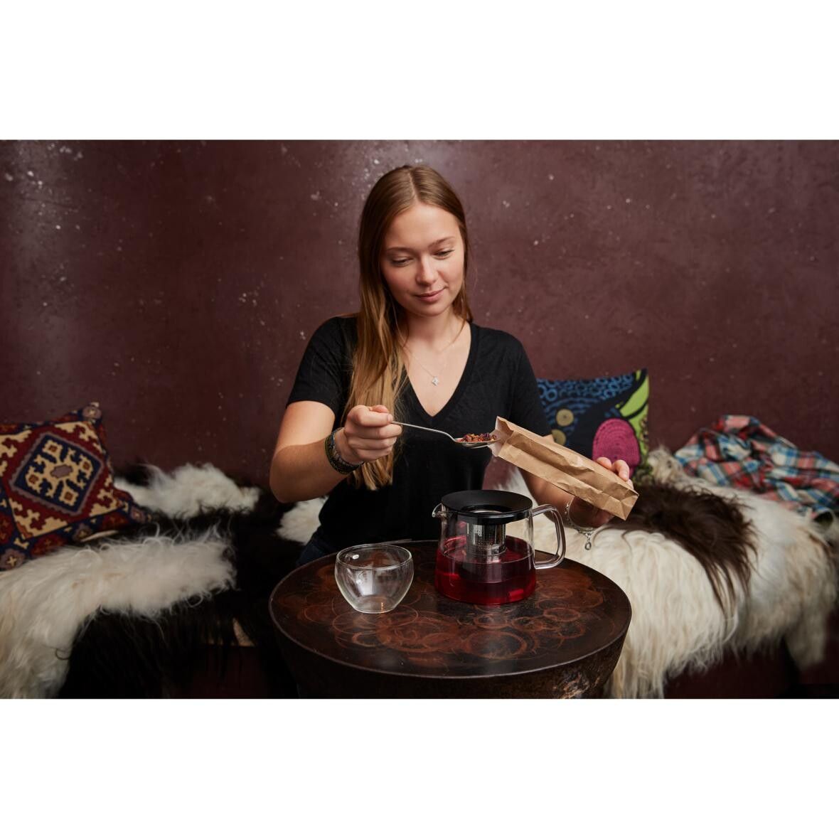 Teekanne Tea-Time - transparent - schwarz-335