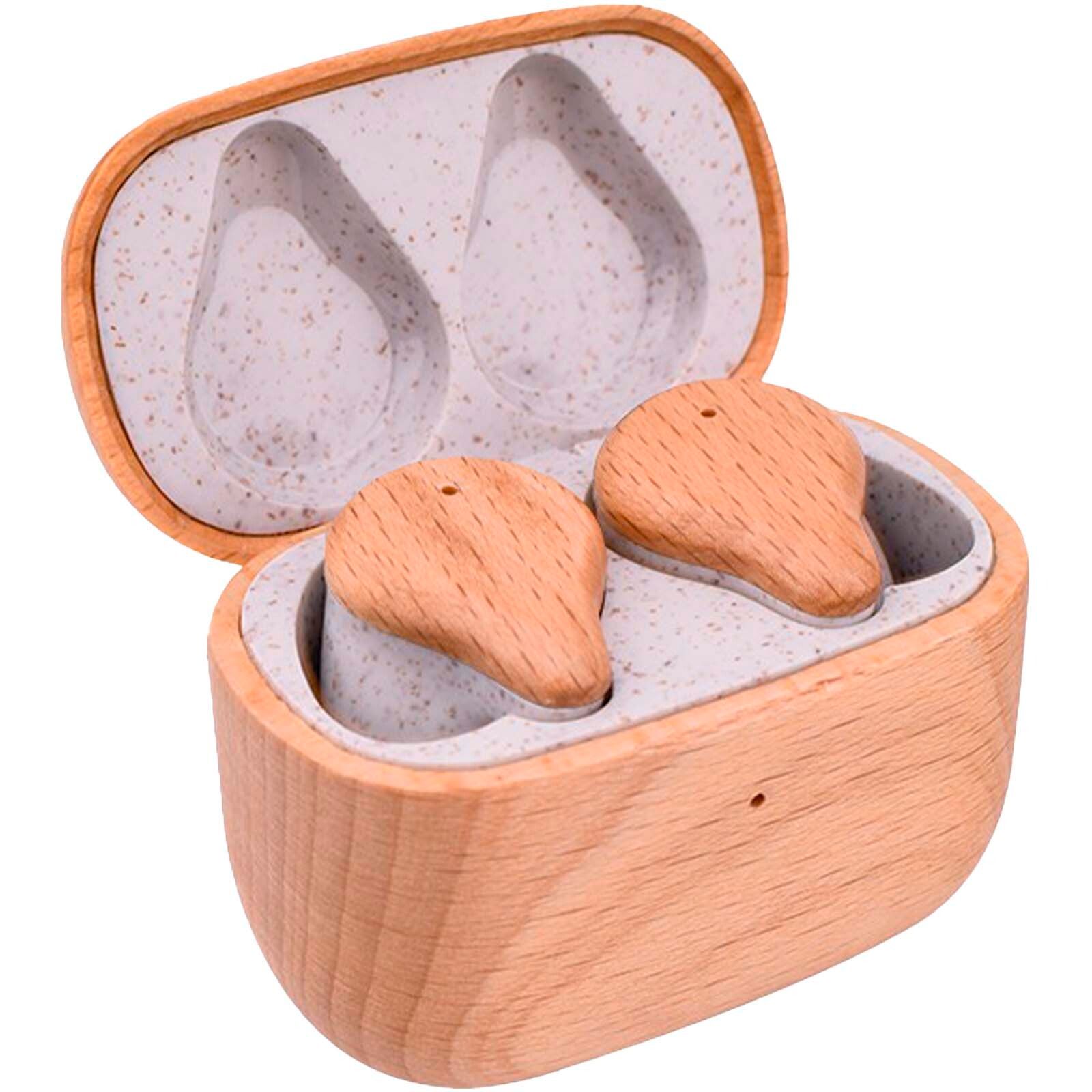 Prixton TWS163 Bluetooth Ohrhörer - holz-220