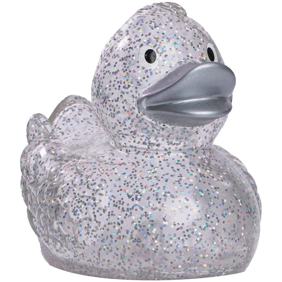 Quietsche-Ente Wings - glitzer - silber-688
