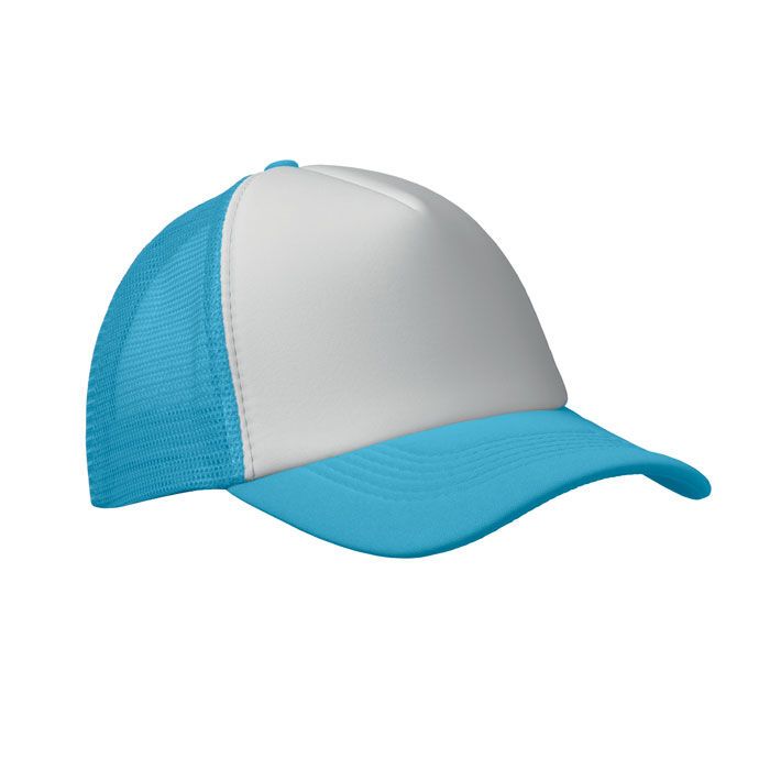Truckers Cap BUBBLE - weiß - türkis-63