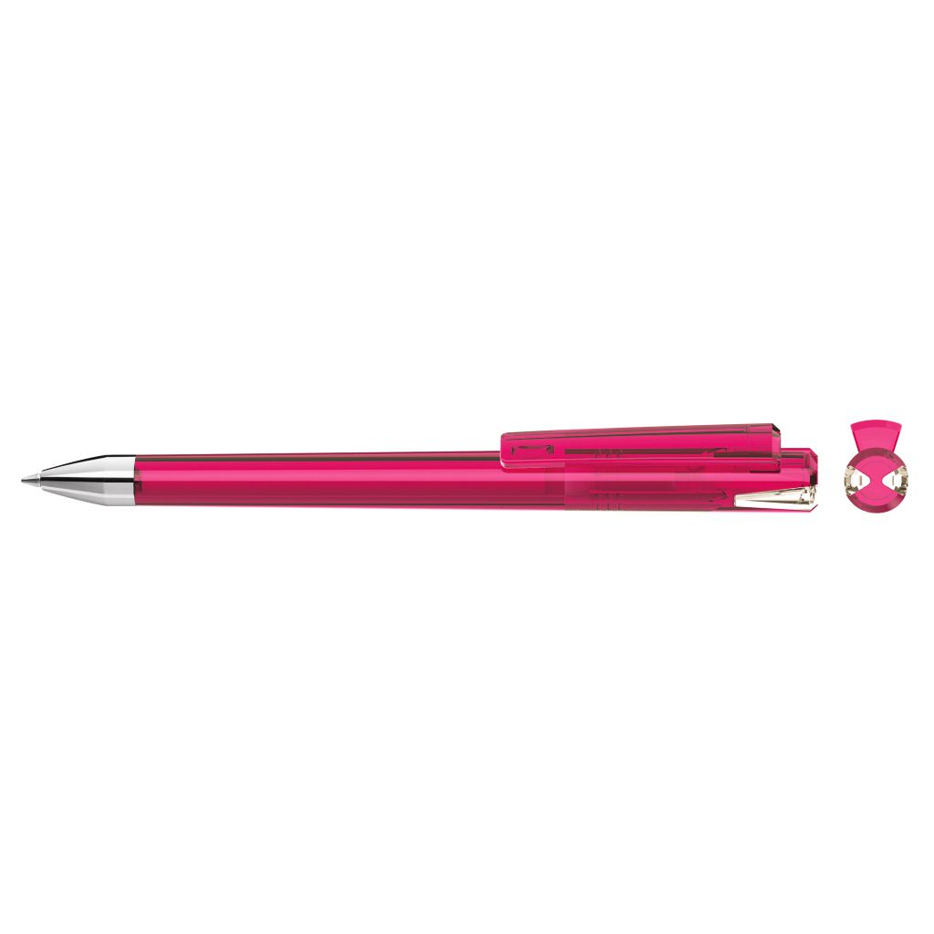 Crys Transparent Si Drehkugelschreiber - magenta-856