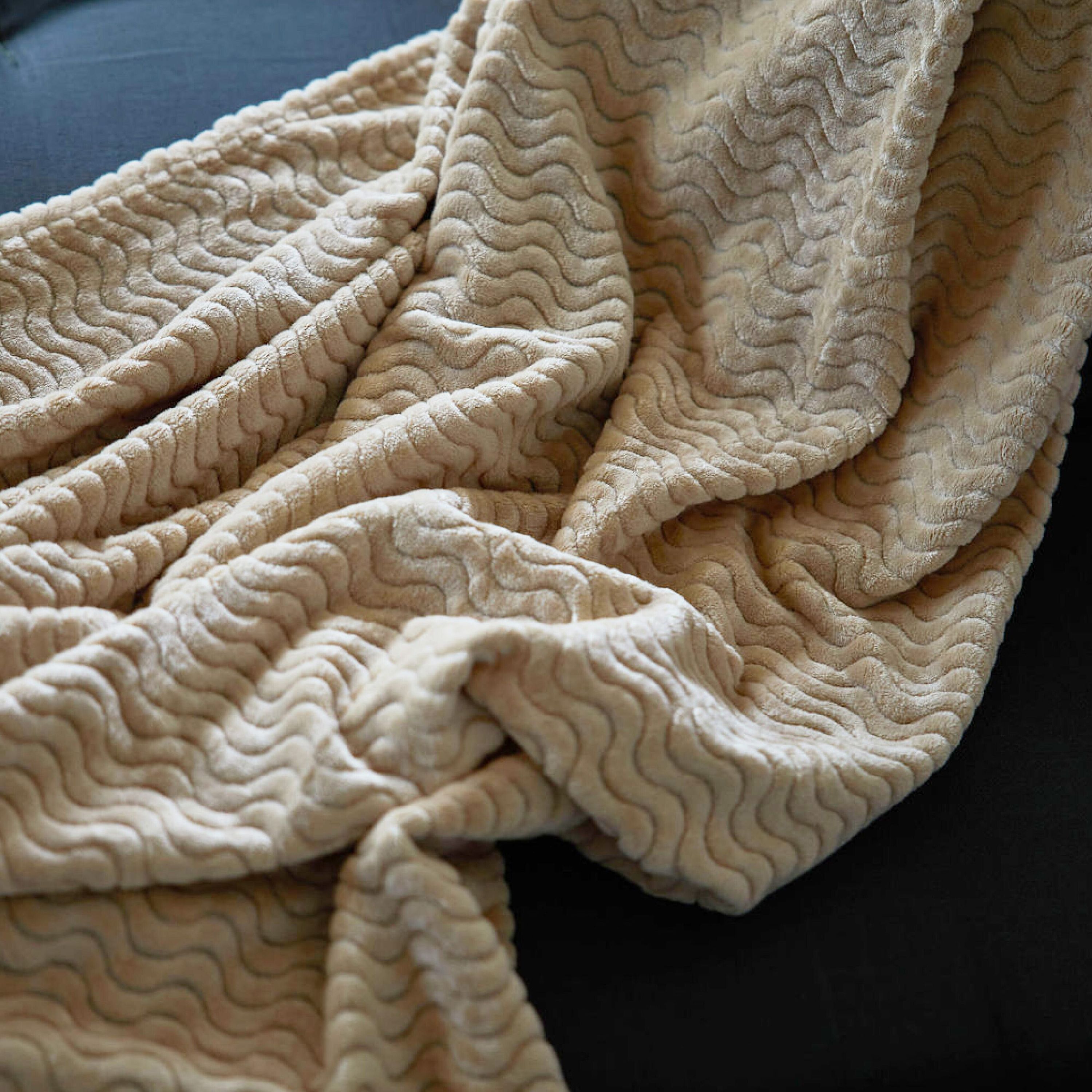 Sagaform Agnes Fleece Plaid 130x170 cm - beige-267