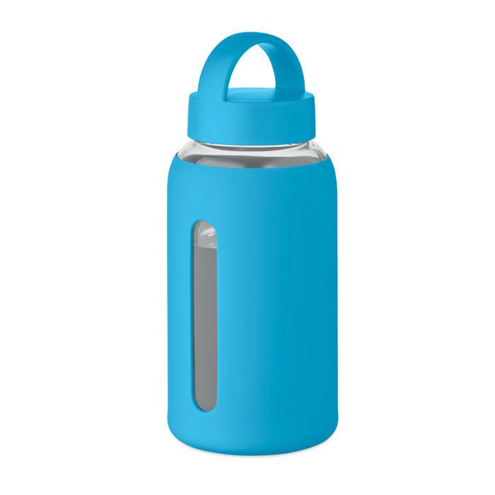 Flasche Borosilikatglas 600ml BORIS - türkis-374