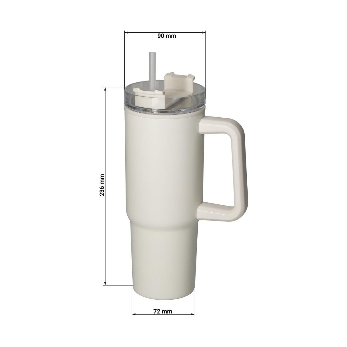 Trinkbecher Tampa, 800 ml - grau - creme-281