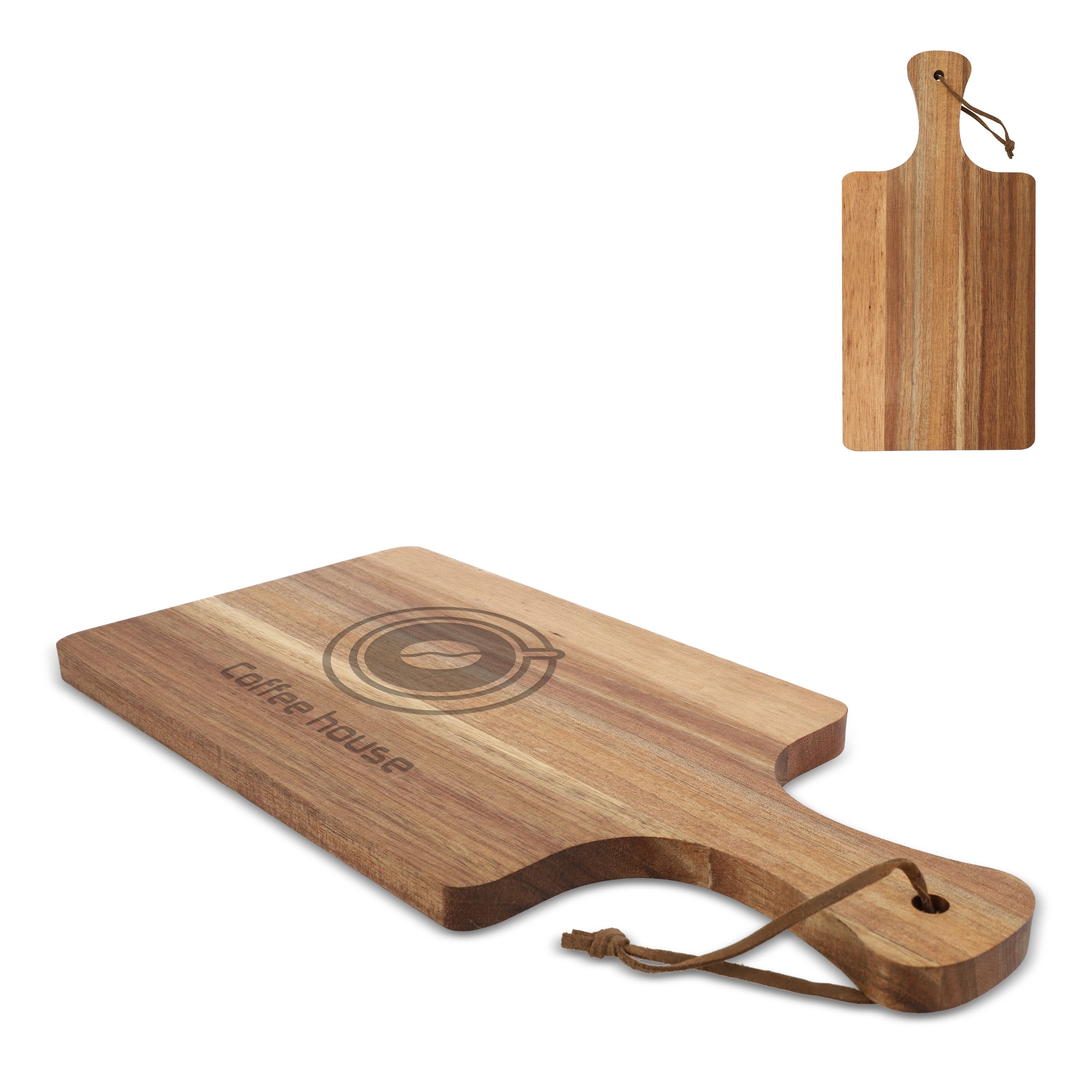 Servierbrett aus Akazie 37 x 18 x 1,5 cm - holz-919