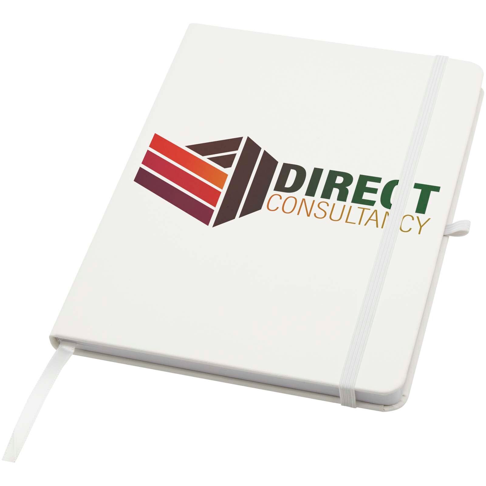 Teak A5 Hardcover Notizbuch, liniert, aus recyceltem Material - weiss-717