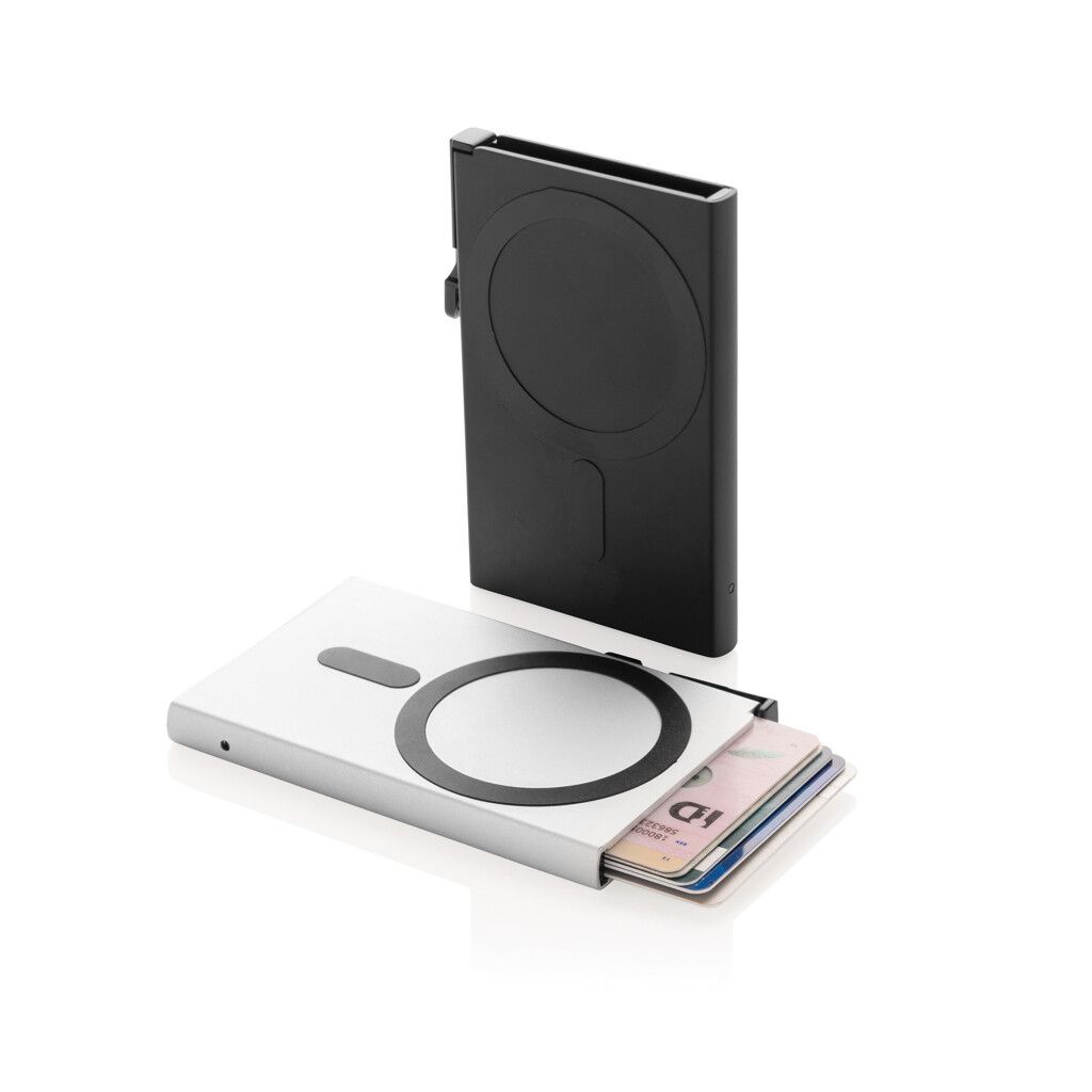 Magnetischer RFID-Kartenhalter aus Aluminium für Smartphones - schwarz-800