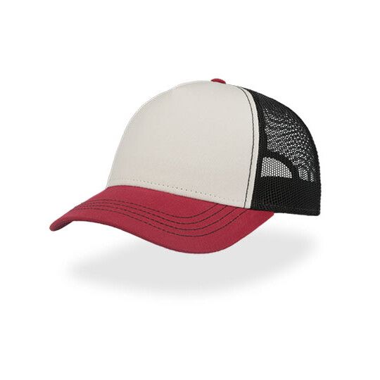 Rapper Canvas Cap Recycled - white - burgundy - black-872