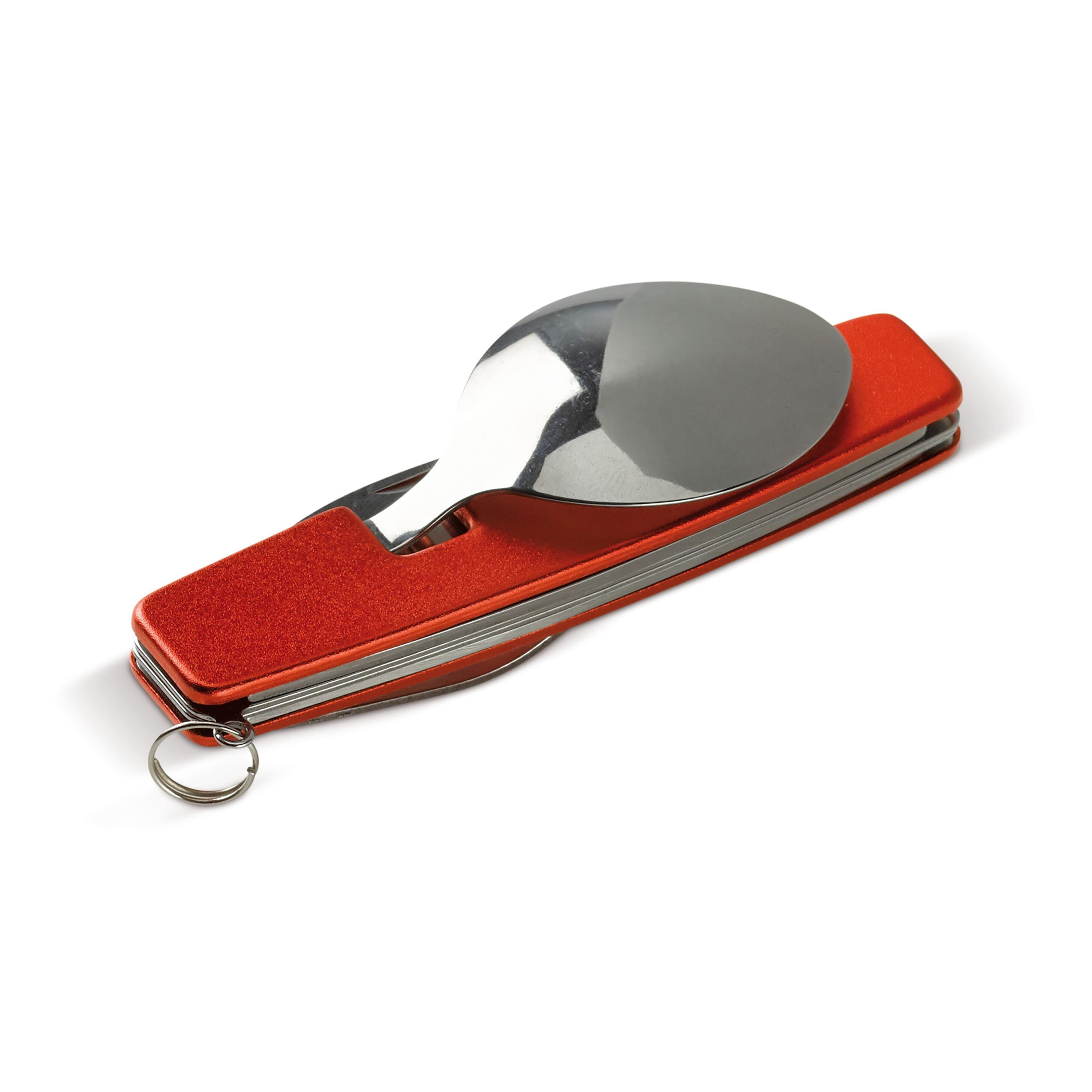 Zusammenklappbares Besteck im Multi-tool - rot-356