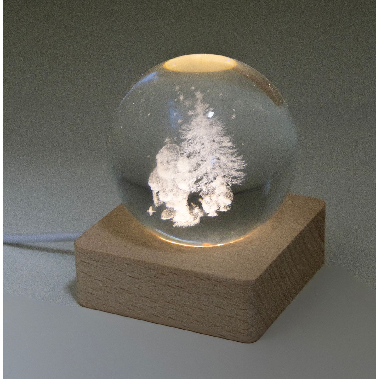 Borealis Leuchtkugel mit Weihnachtsmotiv - transparent - natur-542