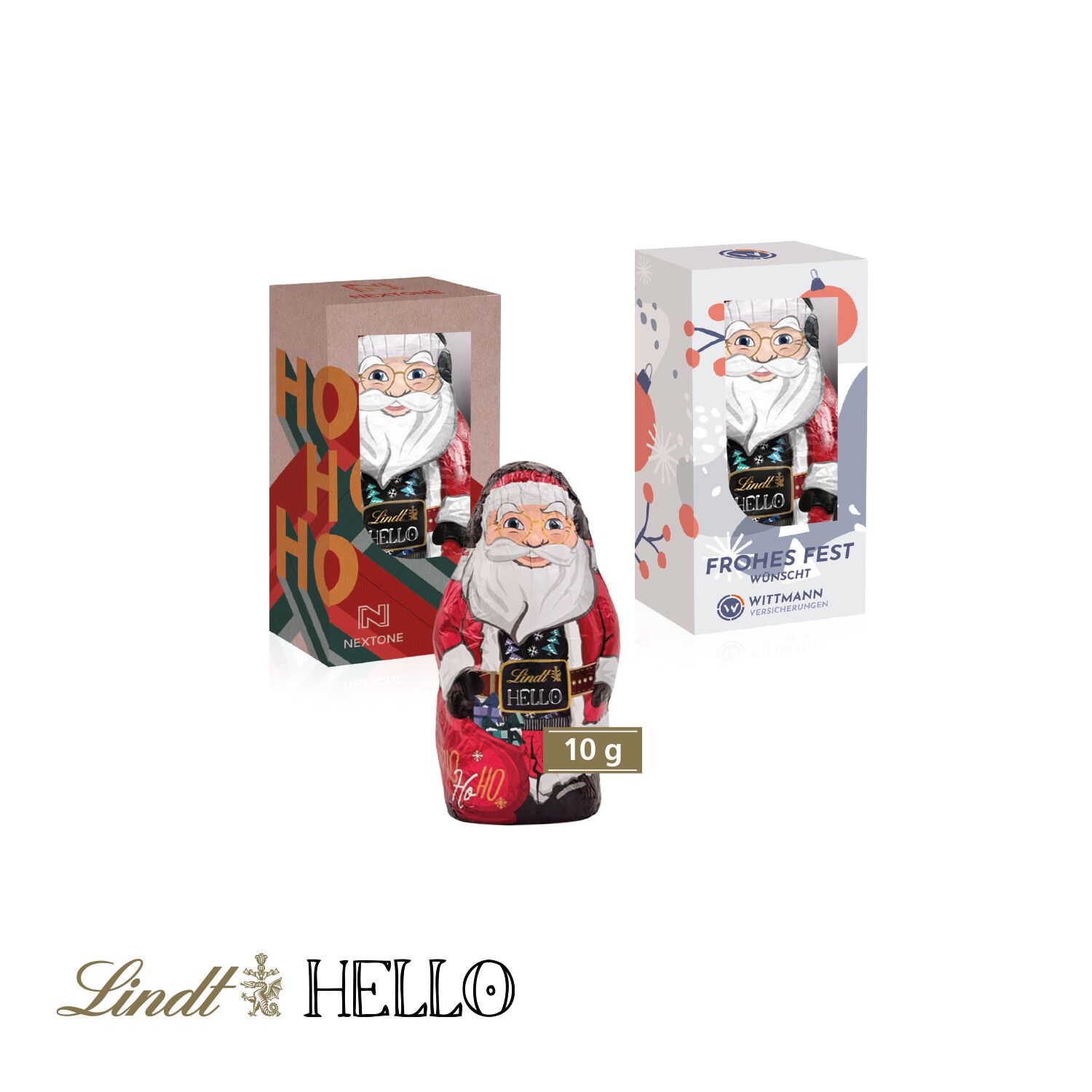 HELLO XMAS Santa 140g in individueller Werbekartonage-749