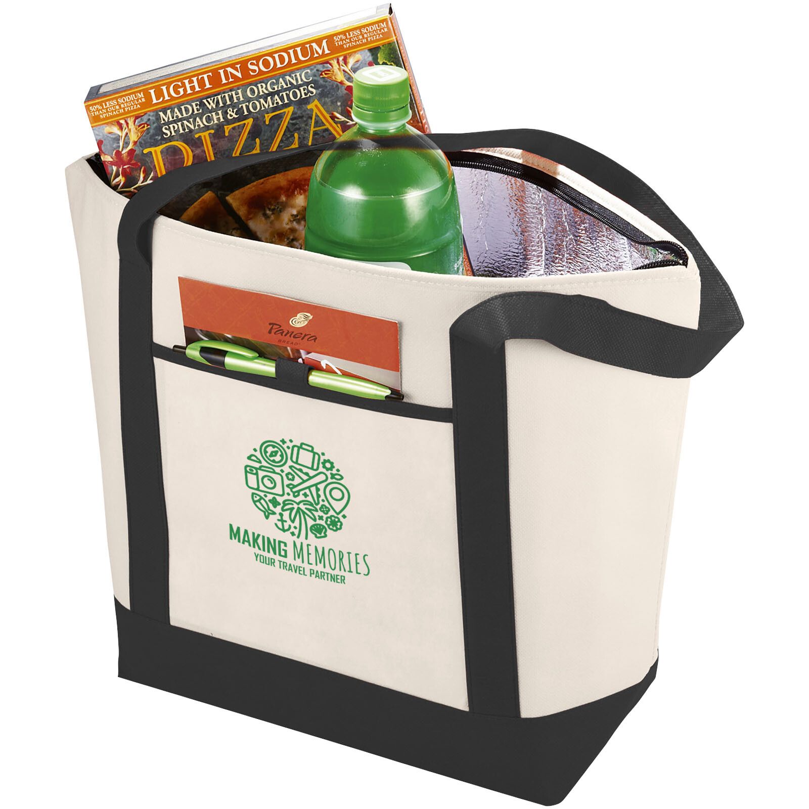 Lighthouse Non Woven Kühltasche 21L - natural -  schwarz-78