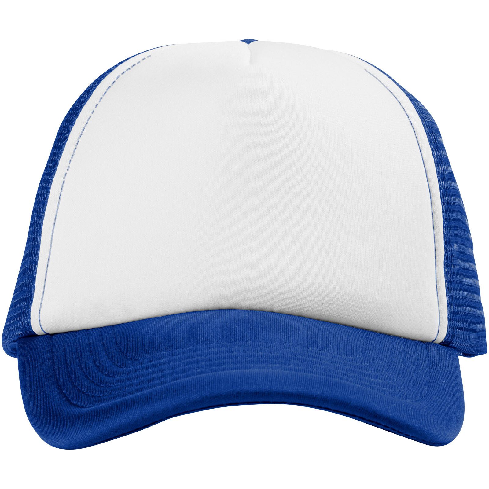 Trucker Cap mit 5 Segmenten - royalblau -  weiss-348