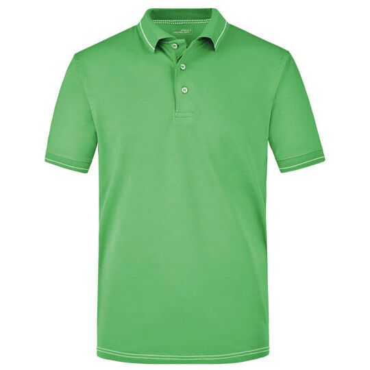 Men´s Elastic Polo - irish green - white-342