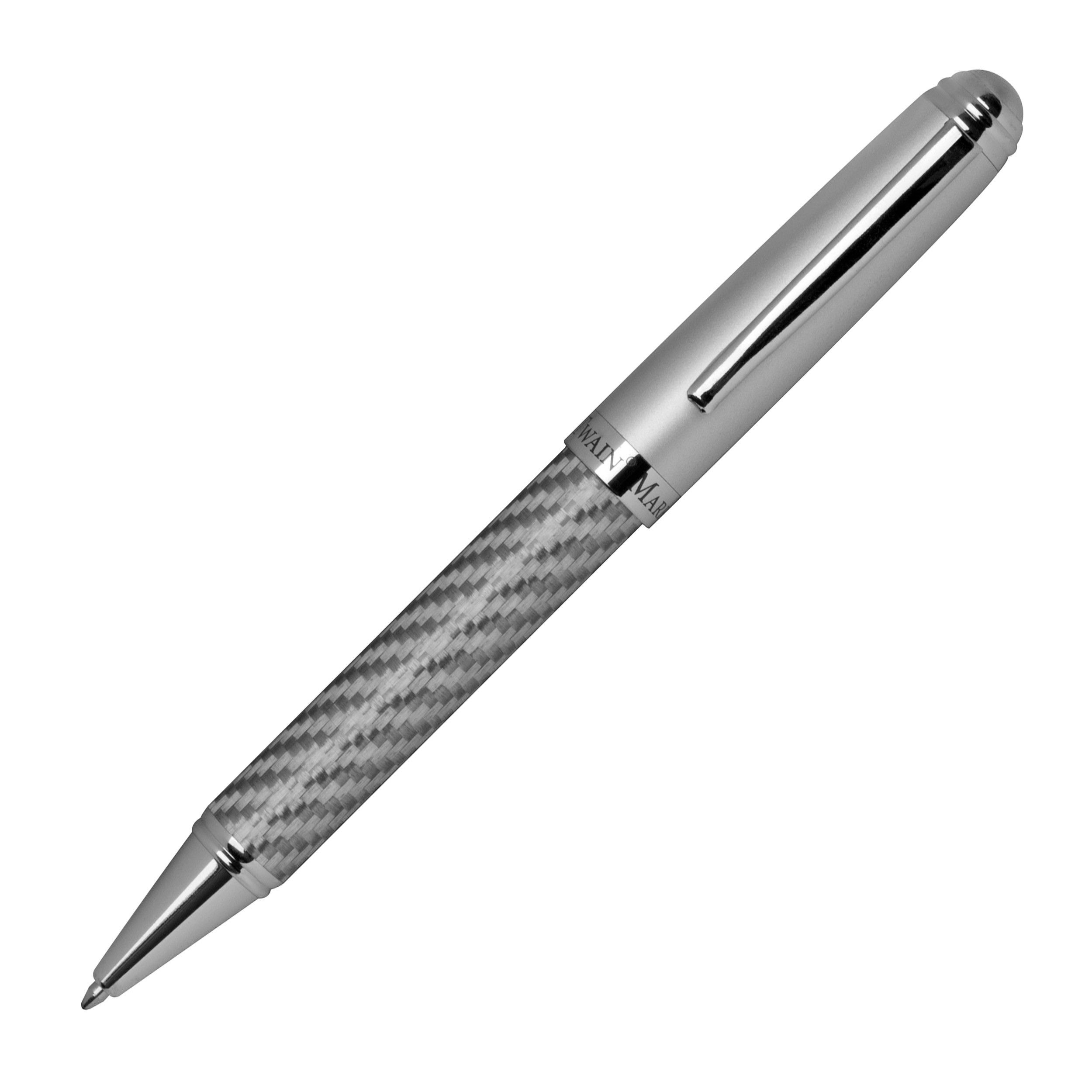 Mark Twain Kugelschreiber aus Metall - silbergrau-233