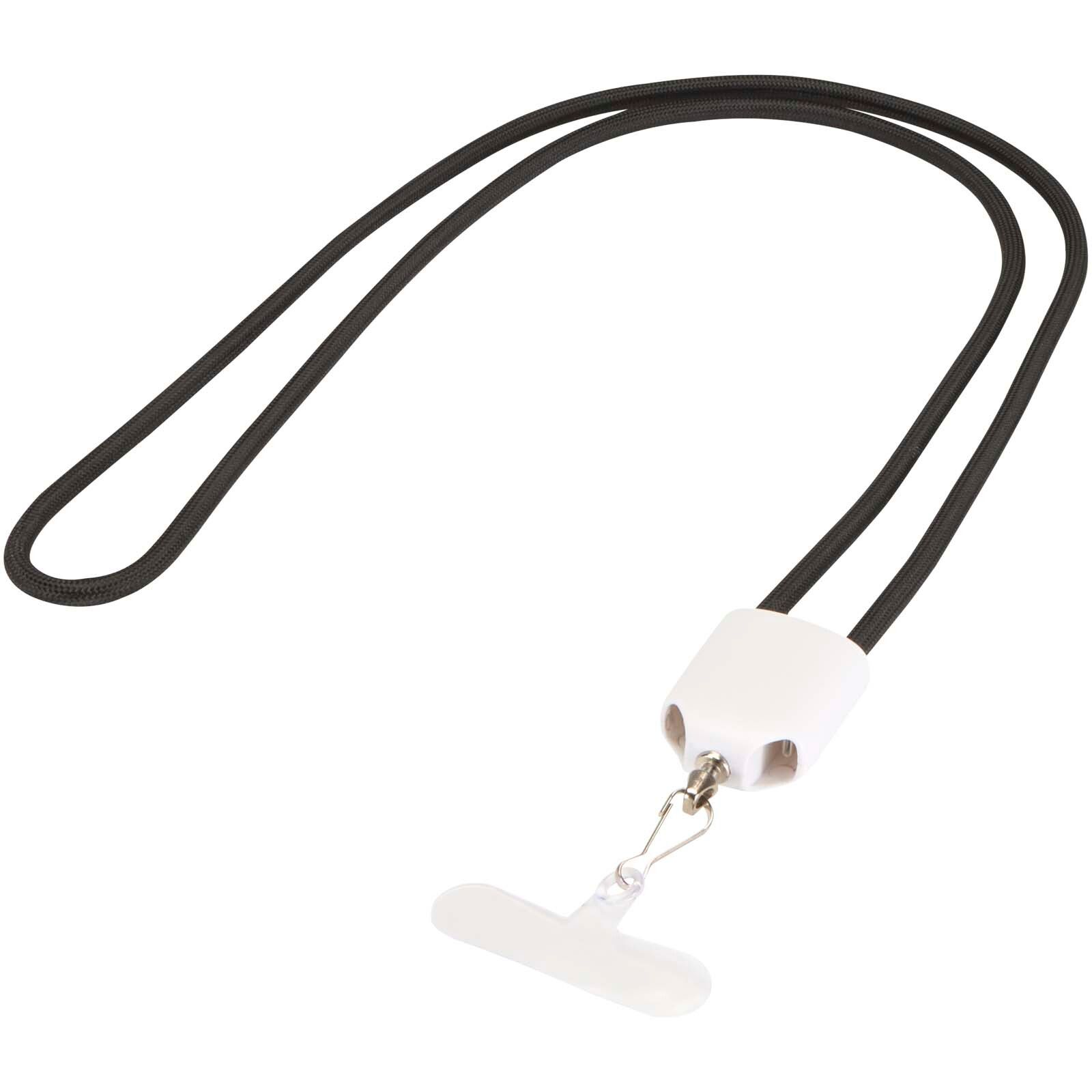 Ion 65 W 5-in-1-Ladekabel mit Lanyard aus recyceltem Kunststoff - weiss-601