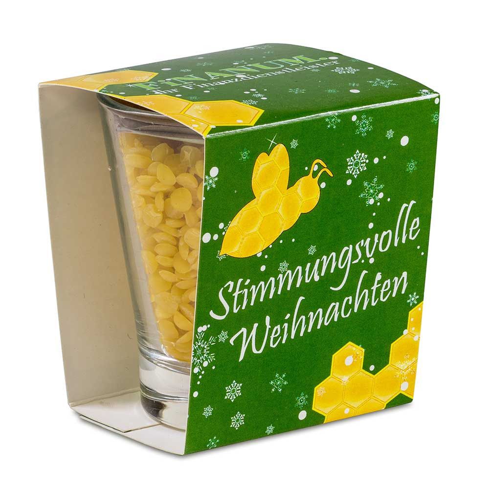 Kerzenglas mit Bienenwachsgranulat-975