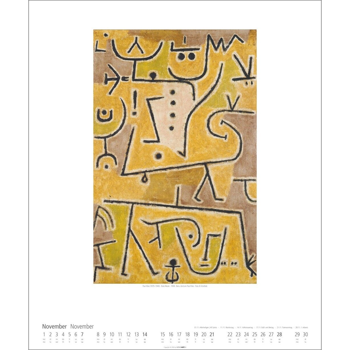 Paul Klee - Kunst & Kultur Kalender-704