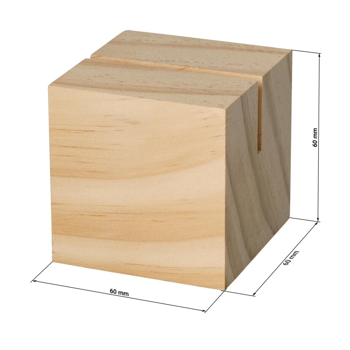 Holzmenükartenhalter Cube - natur-289