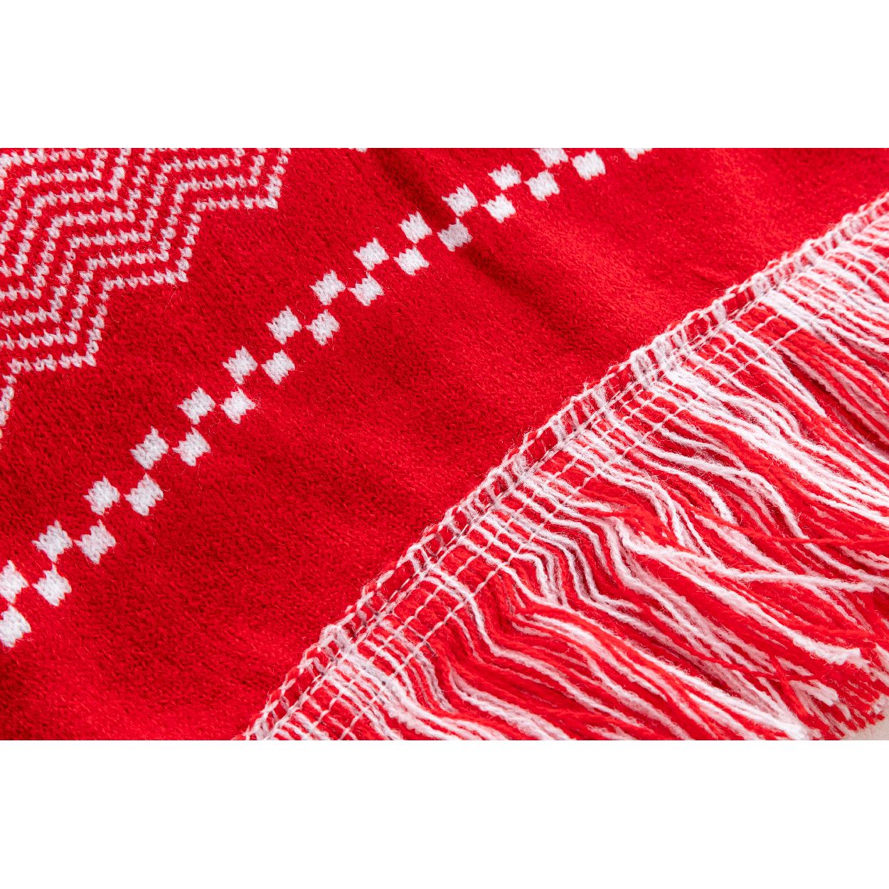 Skandihals Weihnachts-Winterschal - rot-118