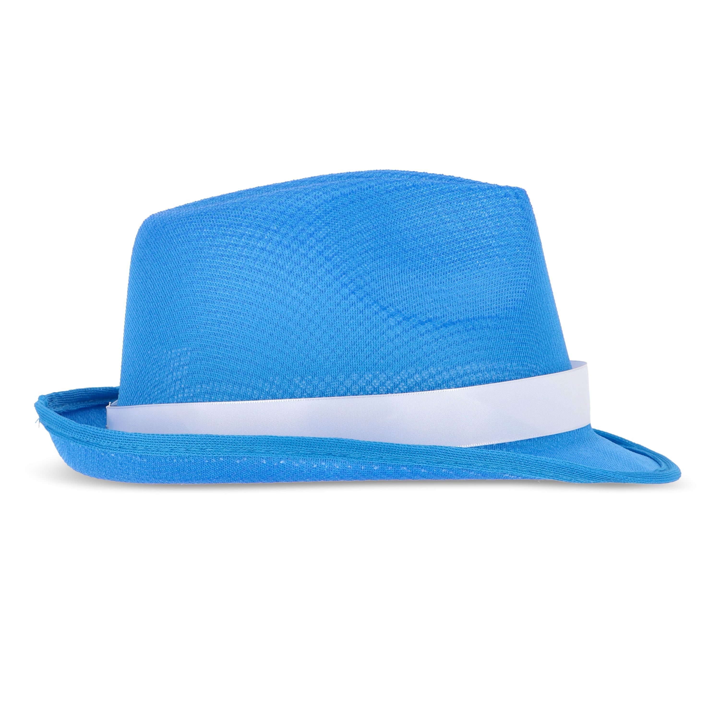 Polyestermütze mit band - blau-843