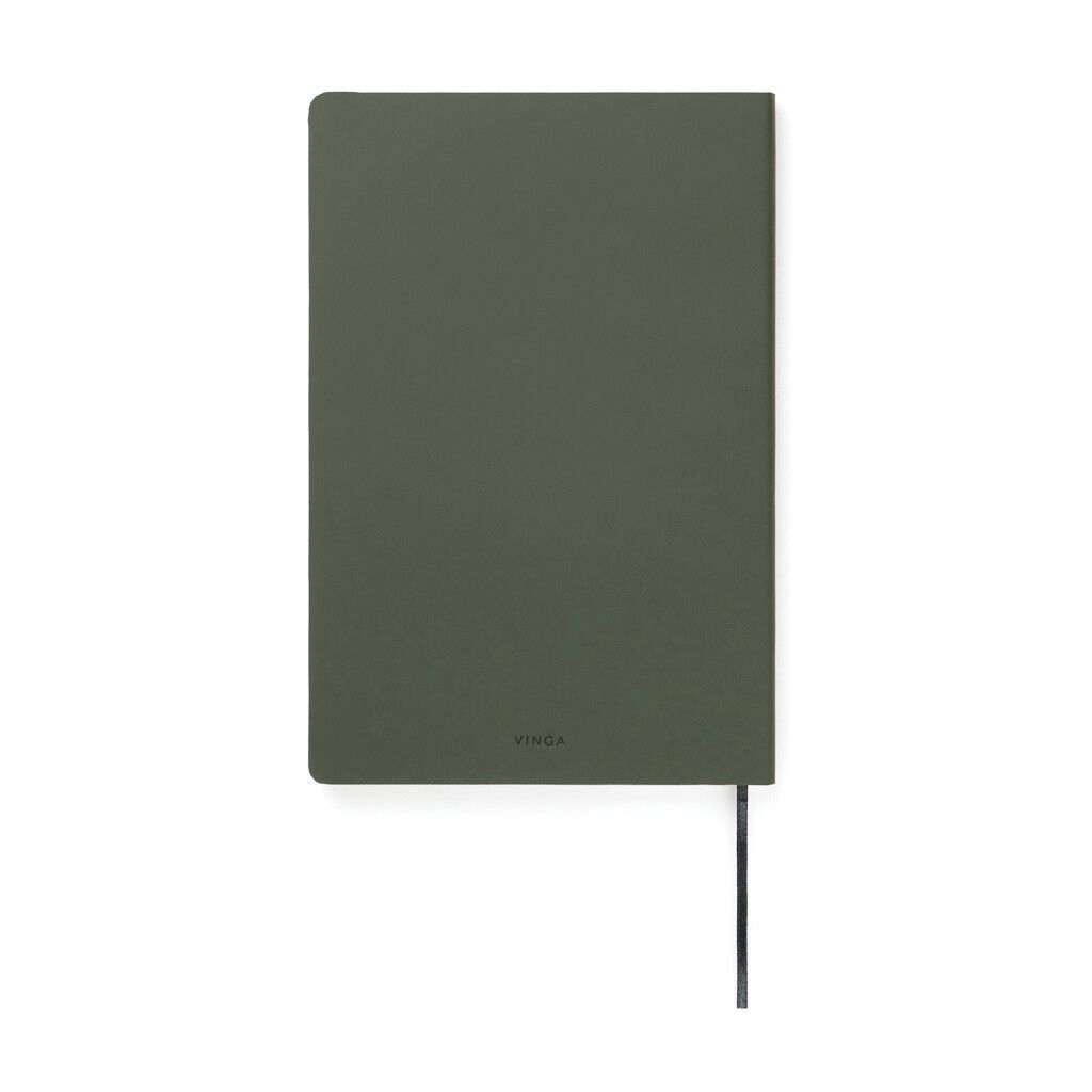 VINGA Baltimore RCS PU Softcover Notizbuch - grün-116