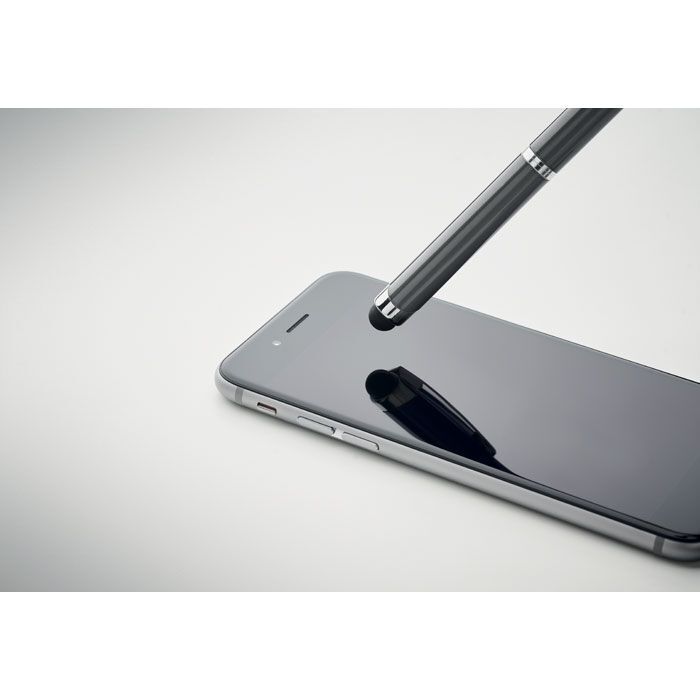 Drehkugelschreiber mit Stylus FLORINA - silber-814