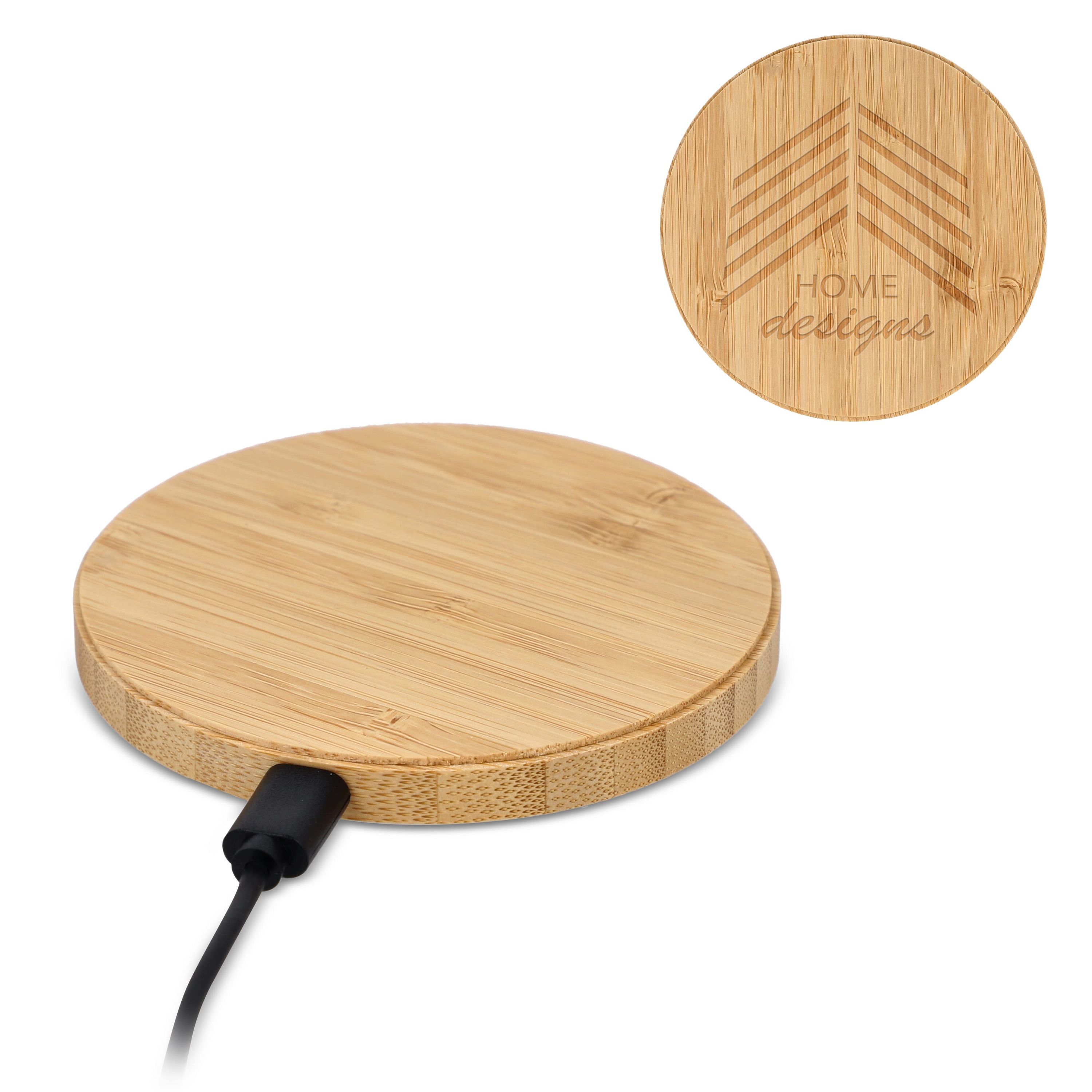 Wireless Ladepad Bambus 15W - natur-818