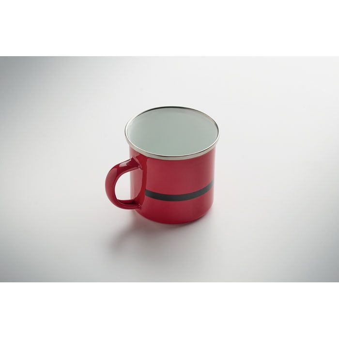 Emaille-Becher 300ml SANTAMEL - rot-891