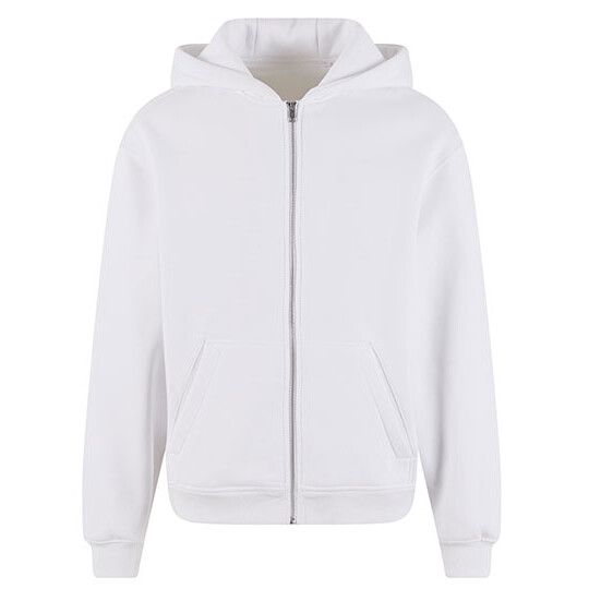 Oversized Zip Hoody - white-35