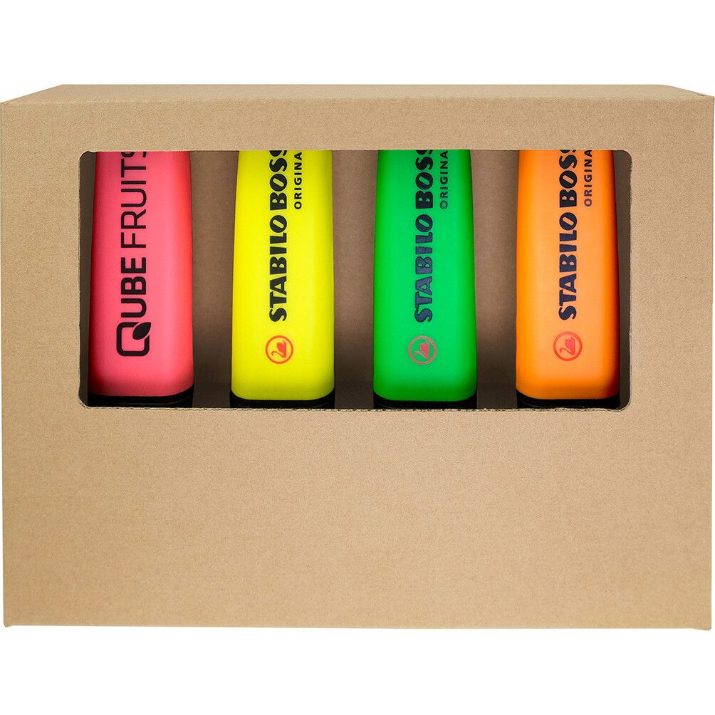 STABILO BOSS ORIGINAL 4er Tisch-Set Leuchtmarkierer - weiß-965