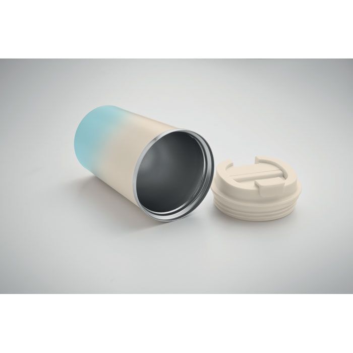 Doppelwandiger Becher 350 ml BRACE GRADIENT - babyblau-233