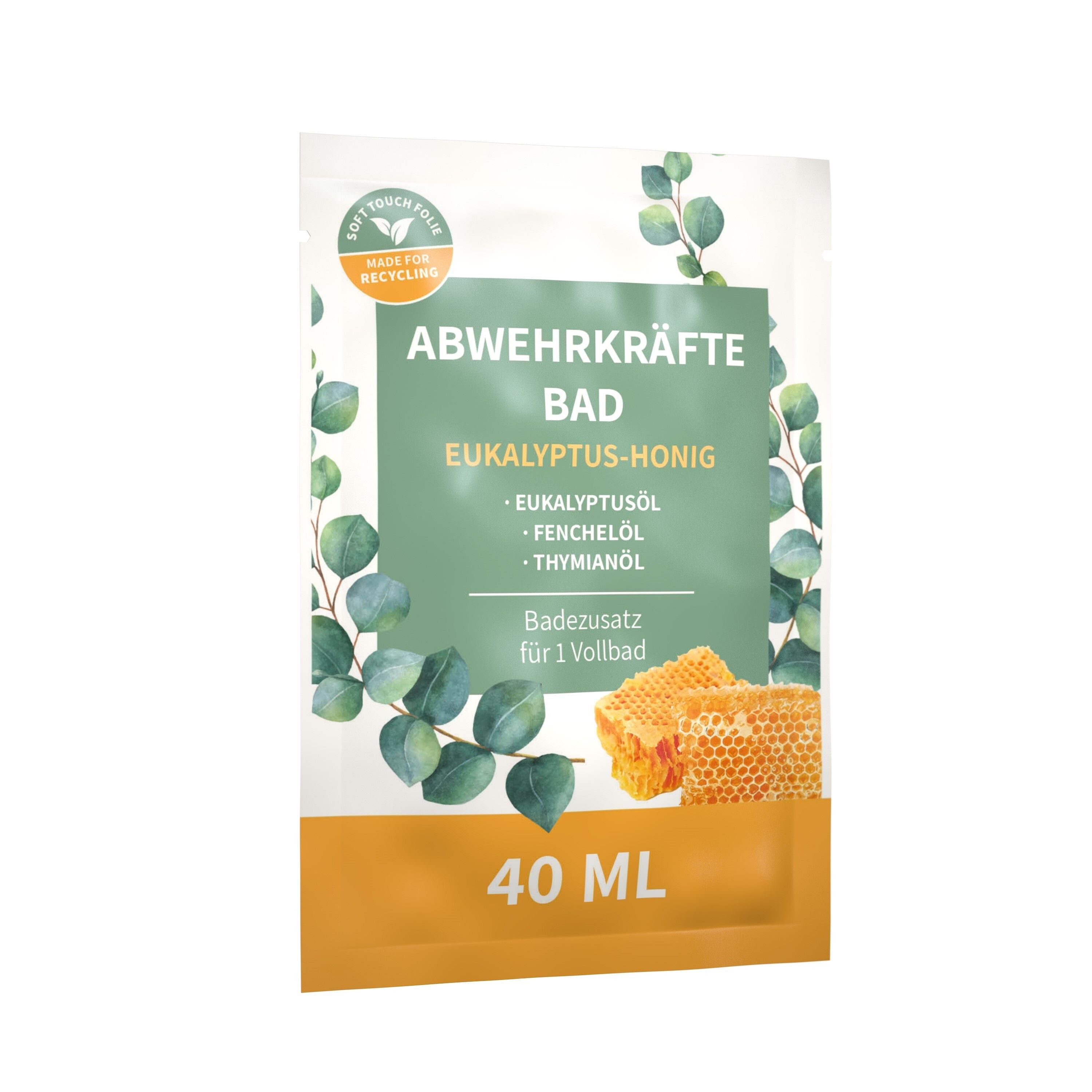 40 ml Abwehrkräftebad Eukalyptus-Honig (Sachet) Soft Touch Print-426