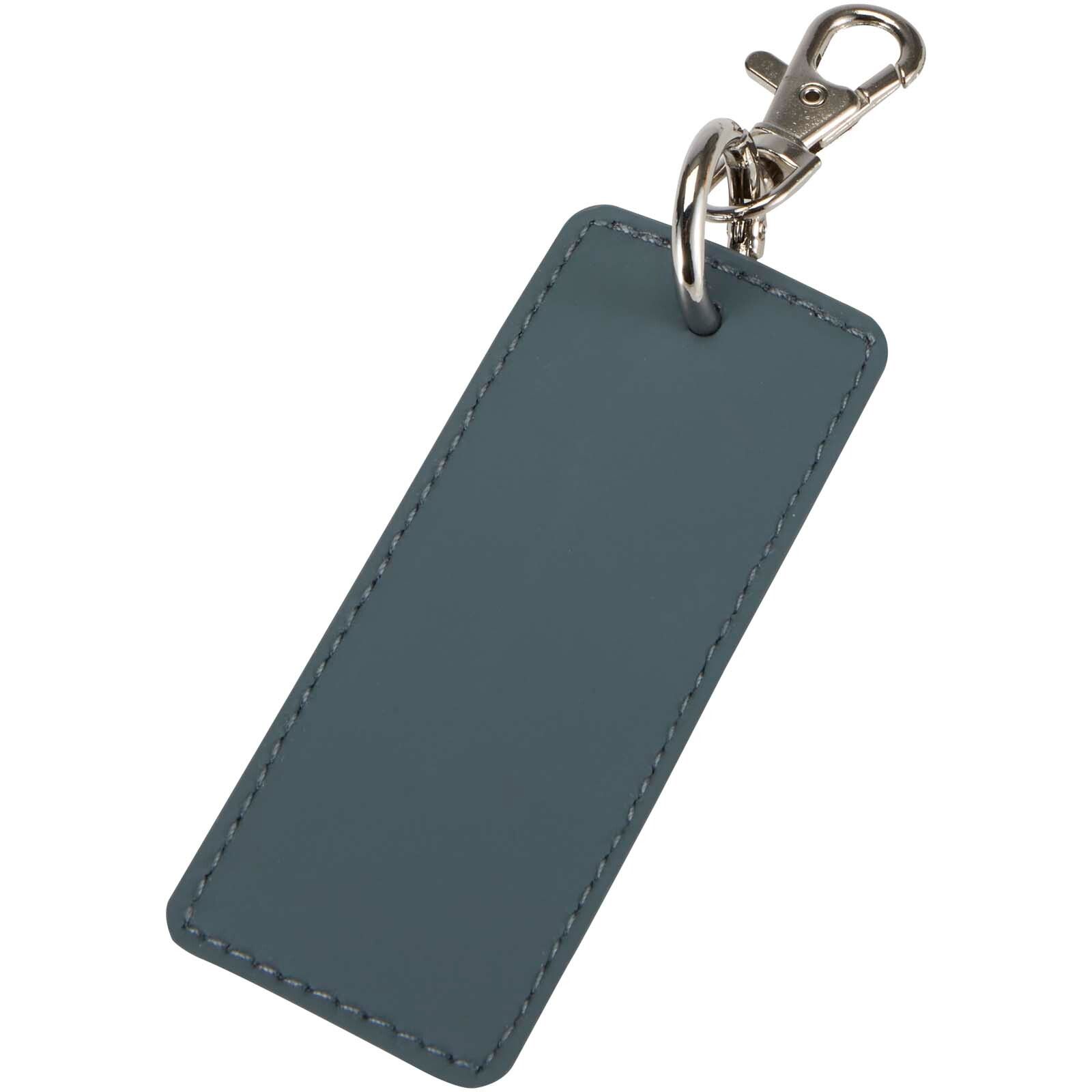 Resi Plus GRS recycelter rechteckiger Charm Schlüsselanhänger - hale blau-393