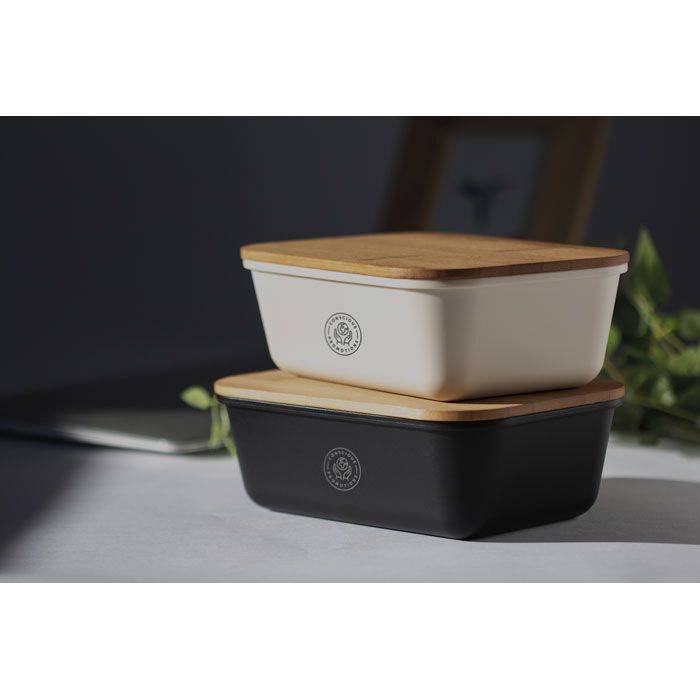 Lunchbox mit Bambus-Deckel THURSDAY - schwarz-91