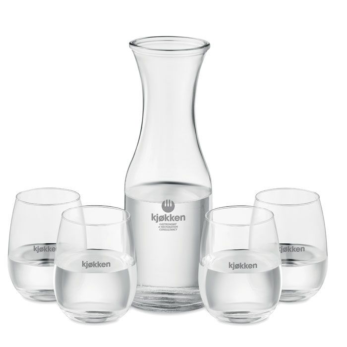 Set aus recyceltem Glas PICCADILLY - transparent-863